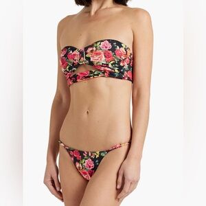 Onia Floral Print Bandeau Bikini Set Size Medium